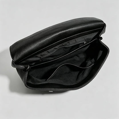 Litchi Grain Lock Clasp Shoulder Bag