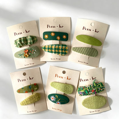 Green Garden Hair Clips