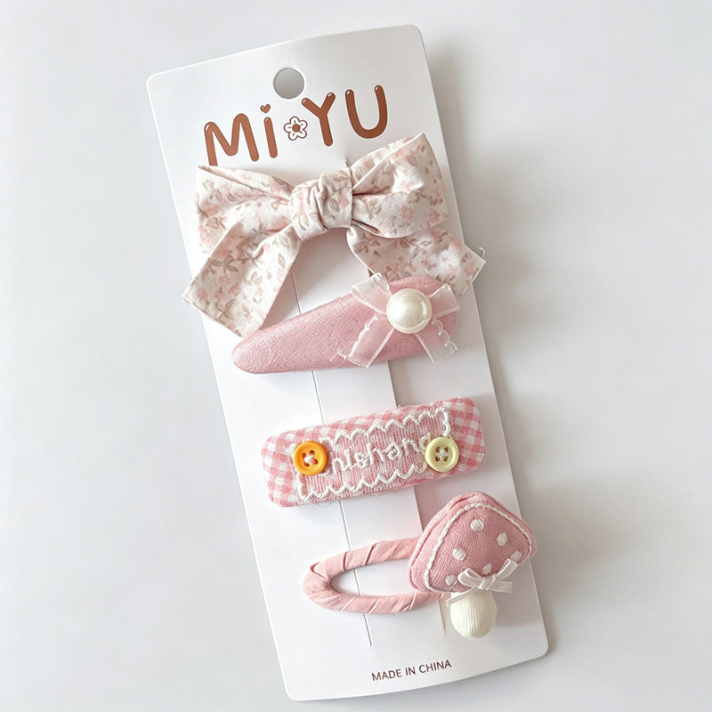Bow Shape Hair Clip Set
