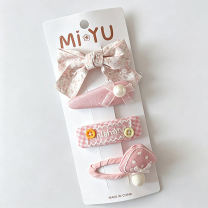 Bow Shape Hair Clip Set