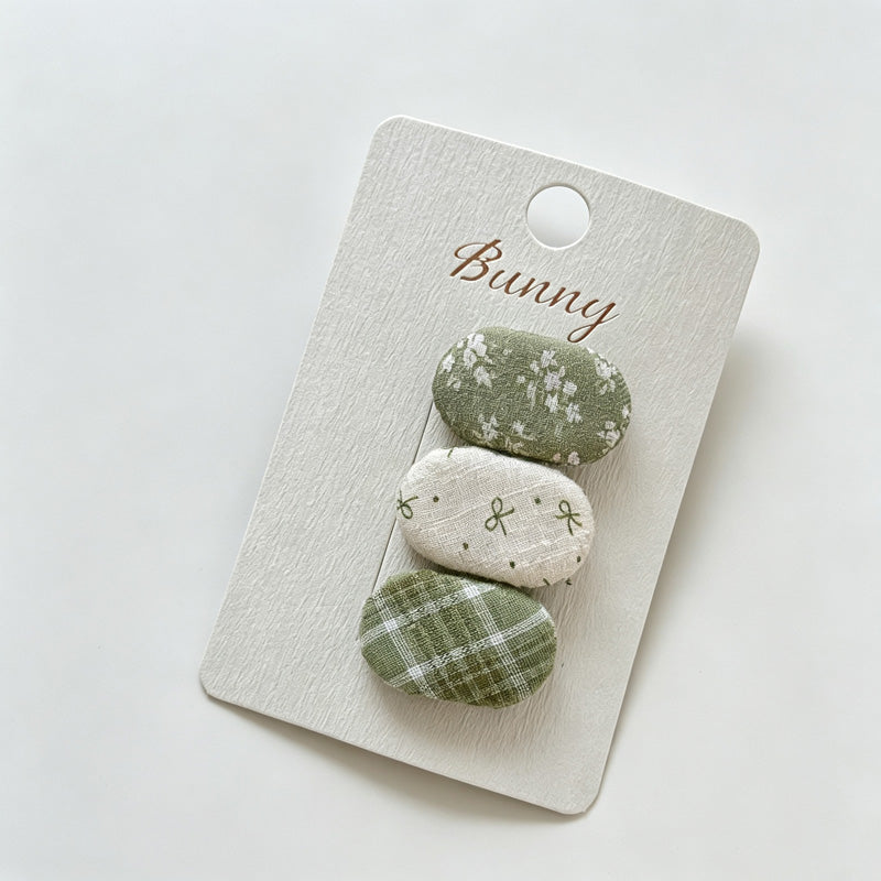 Floral Oval Shape Hair Clips