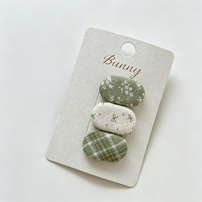 Floral Oval Shape Hair Clips