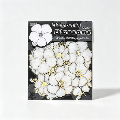 Monochrome Floral Stickers Set