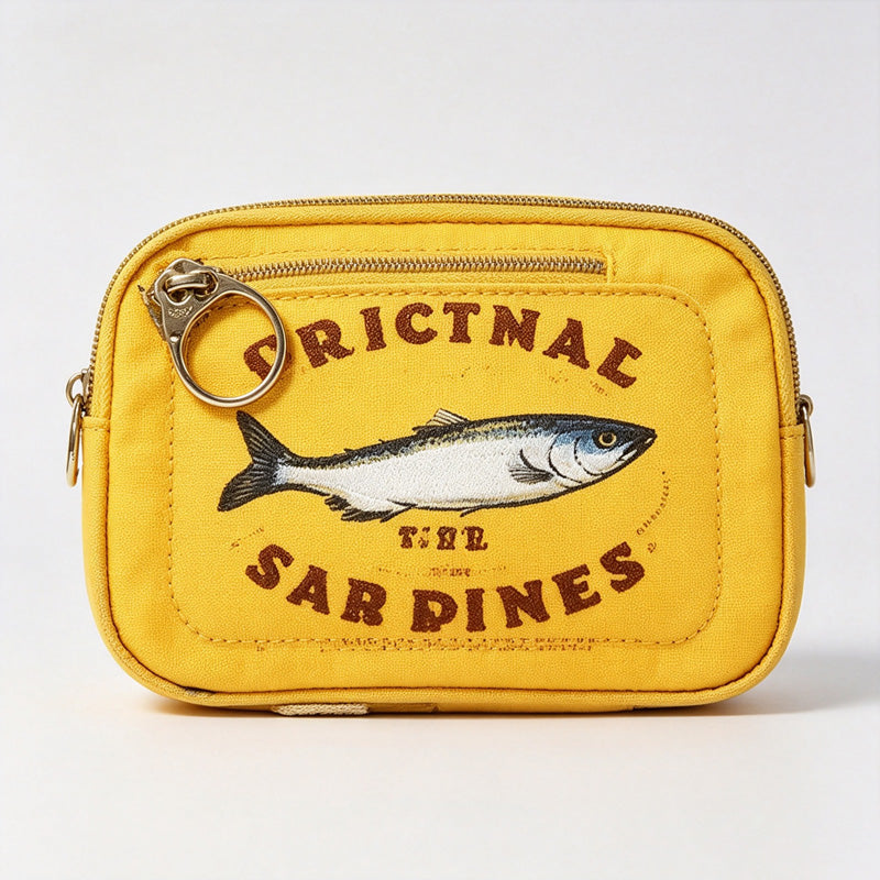 Sardine Can Shaped Zipper Storage Pouch