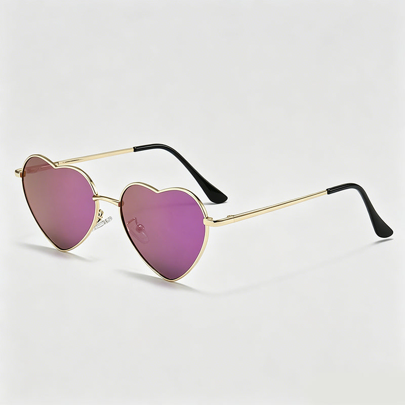 Heart Shaped Metal Frame Sunglasses