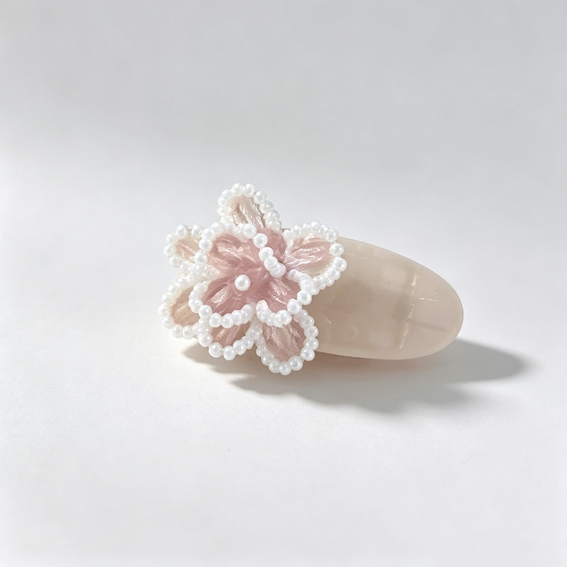 Flower Beaded Duckbill Hair Clips