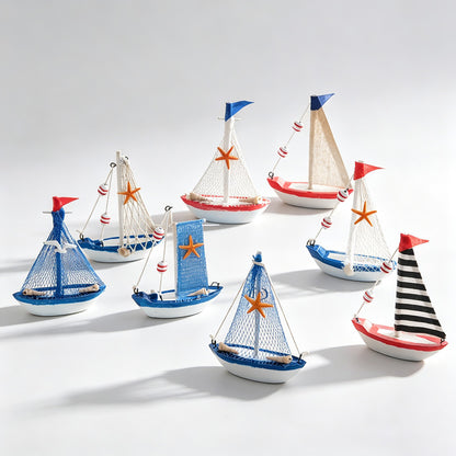 Wood Sailboat Model Ornament