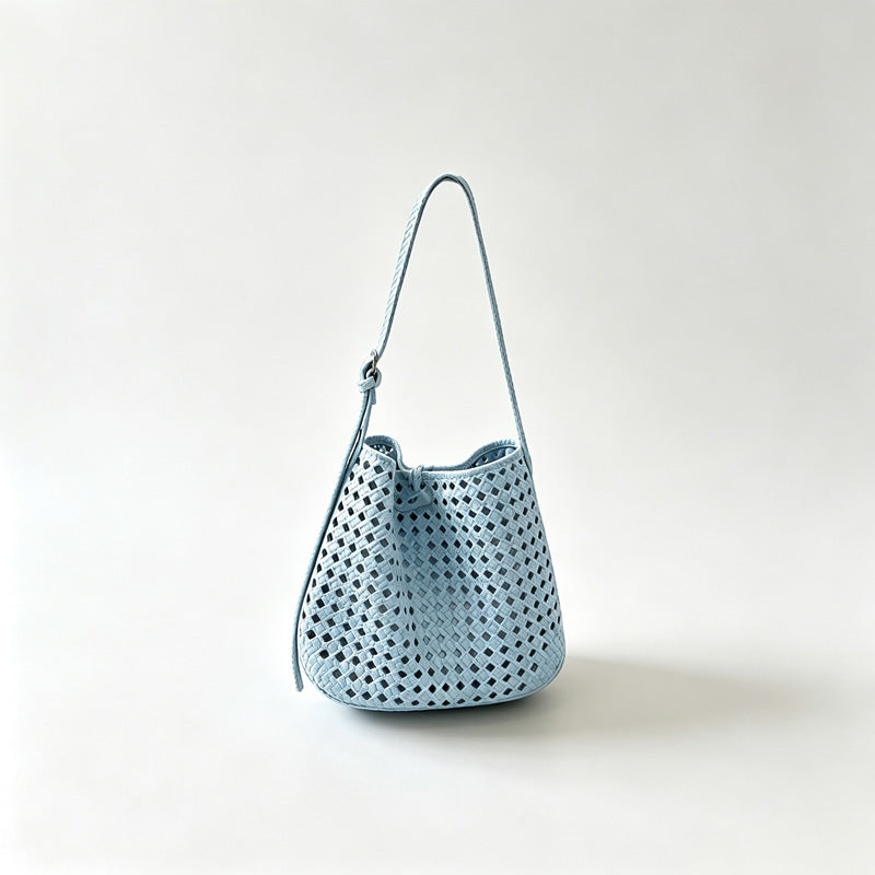Perforated Bucket Shoulder Bag