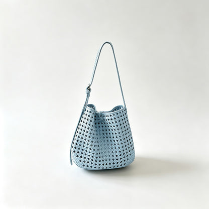 Perforated Bucket Shoulder Bag