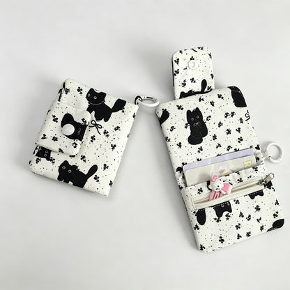Multi Compartment Canvas Coin Pouch