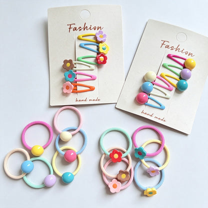Resin Flower BB Hair Clips Set