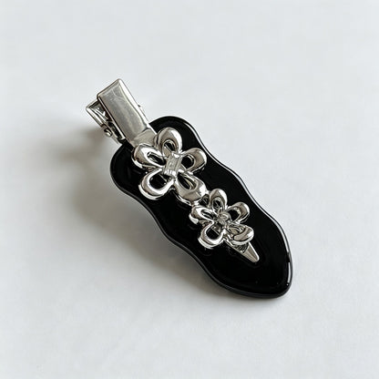 Metal Flower Alligator Hair Barrette