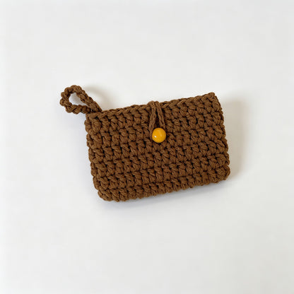 Hand‑Crochet Button Card Holder