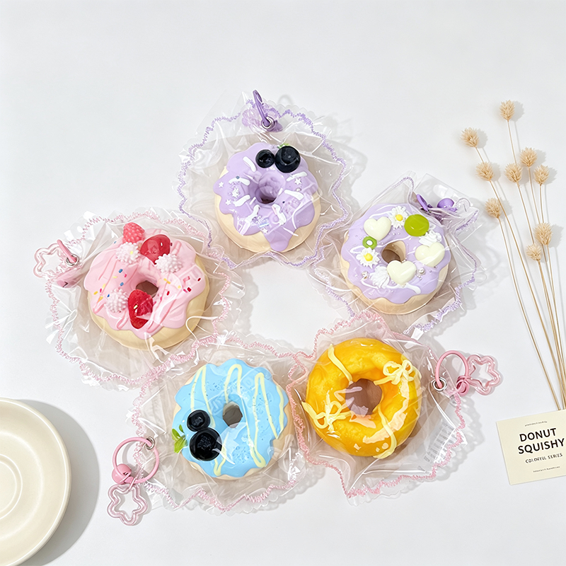 Donut Shape Squishy Toy Charm
