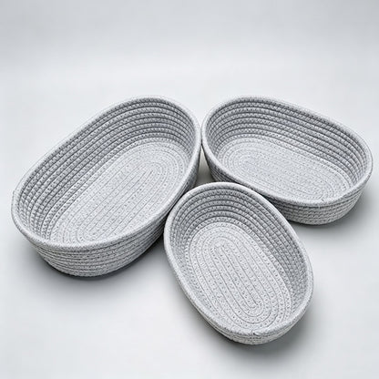Oval Cotton Rope Woven Storage Basket
