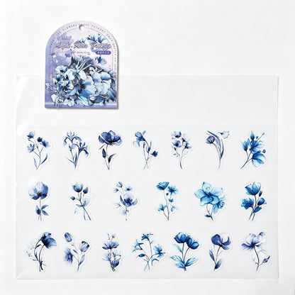 PET Vintage Floral Stickers