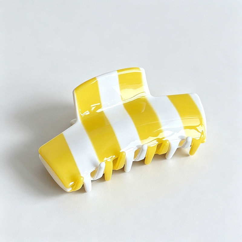 Striped Acetate Hair Claw Clip
