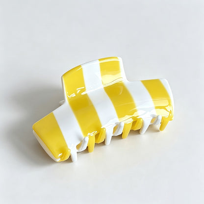 Striped Acetate Hair Claw Clip