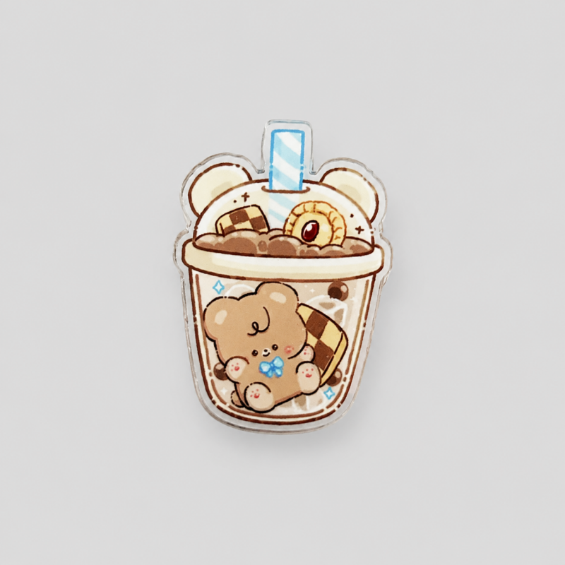 Milk Tea Cup Animal Paper Clip