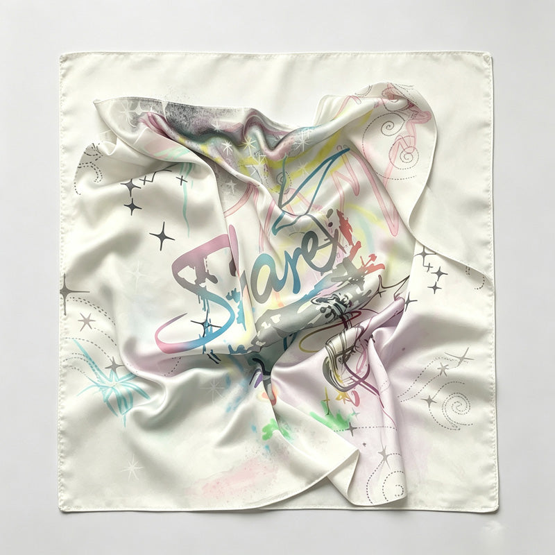 Print Square Head Neck Scarves