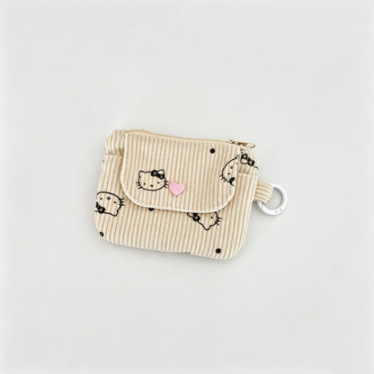 Floral Corduroy Wallet Card Holder