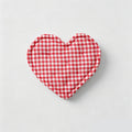 Heart Shaped Check & Dot Padded Fabric Coaster