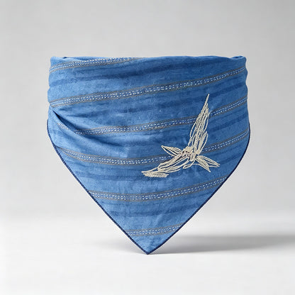 Bird Print Triangle Neck Wrap Scarves