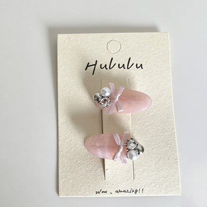 Bead Rhinestone Hair Clips