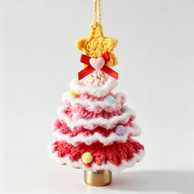 Ruffled Christmas Tree Hanger Charm