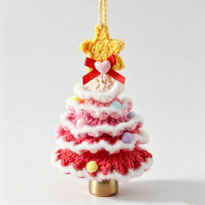 Ruffled Christmas Tree Hanger Charm