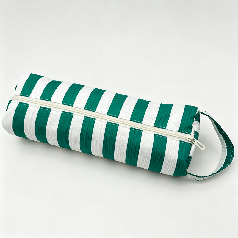 Striped Cylindrical Storage Pouch