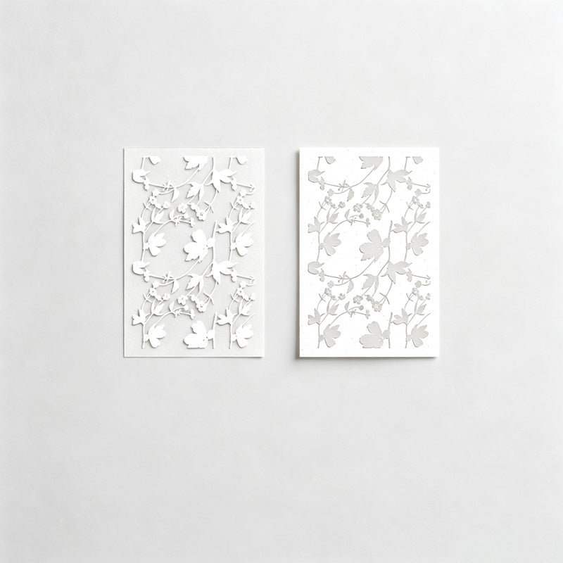 Beech Wood Floral Pattern Rubber Stamp