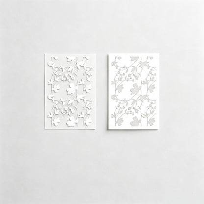 Beech Wood Floral Pattern Rubber Stamp