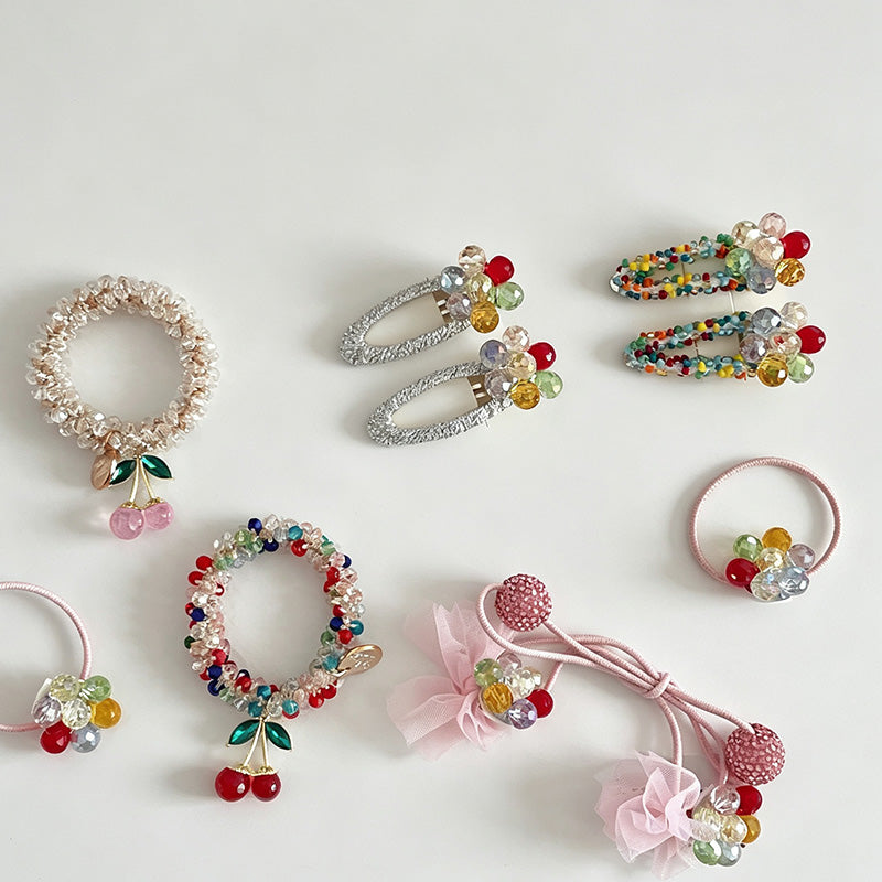 Flower Shape Bead Hair Tie