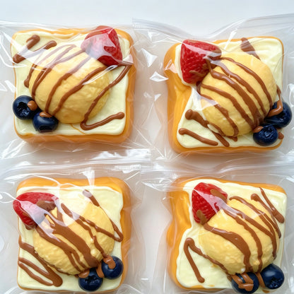Toast Food Fidget Silicone Toy