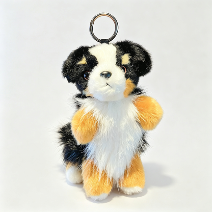 Plush Dog Figure Keychain