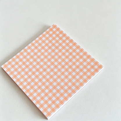 Plaid Grid Non‑Sticky Notes