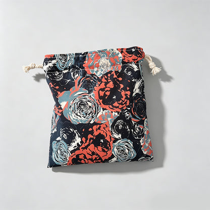 Floral Drawstring Pouch