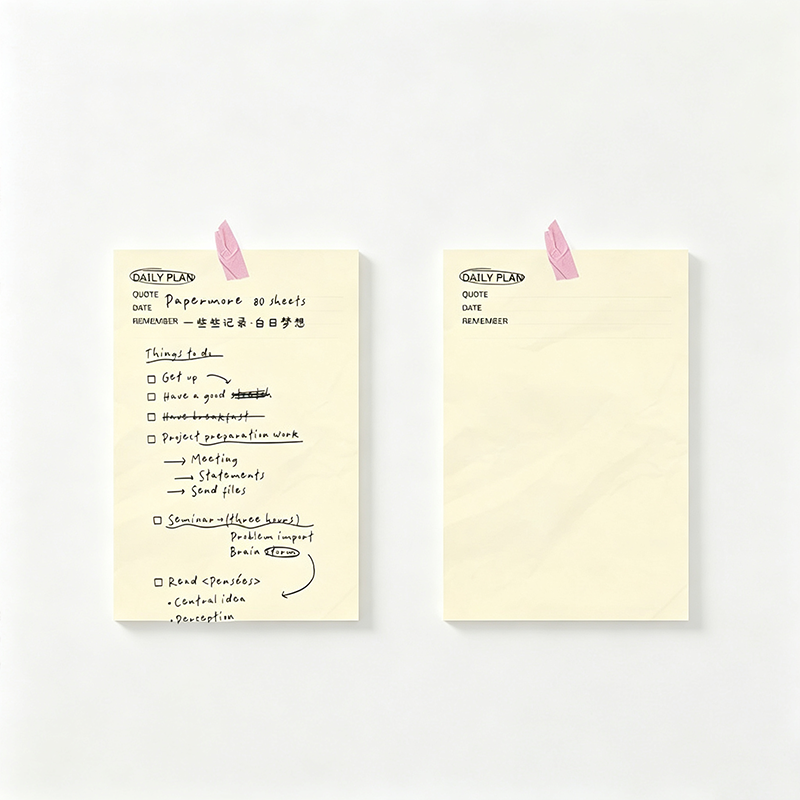 Decorative Non‑Sticky Memo Pad
