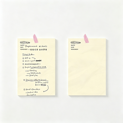 Decorative Non‑Sticky Memo Pad
