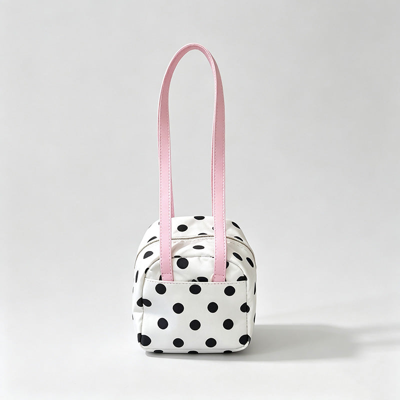 Polka Dot Mini Square Crossbody Bag