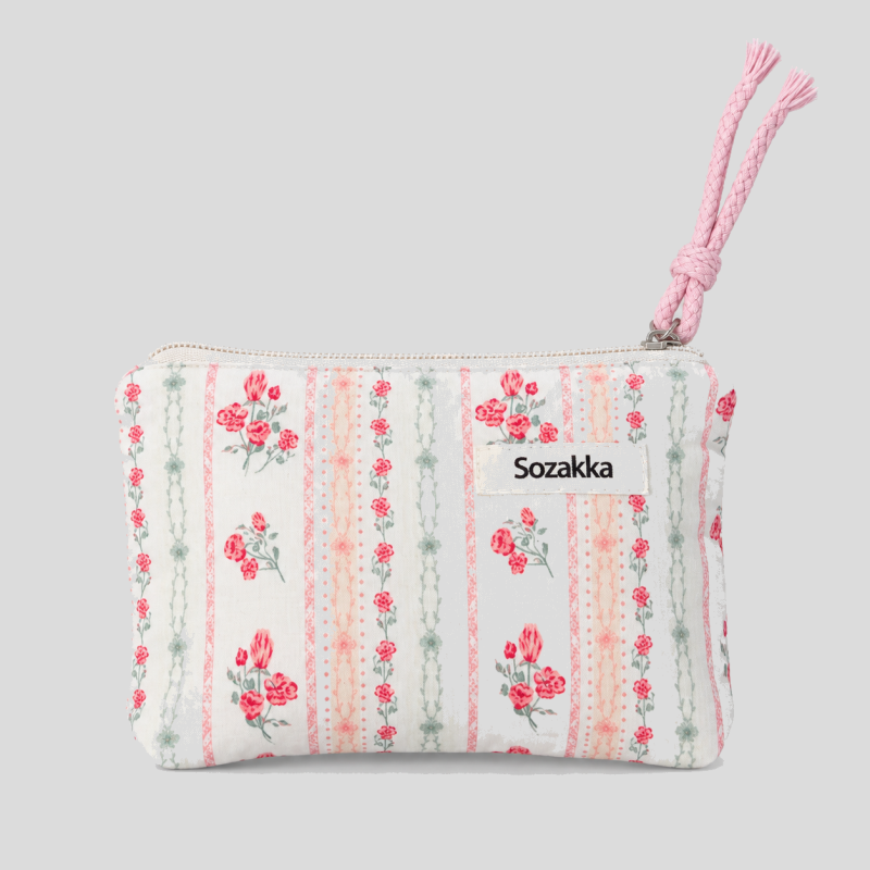 Floral Print Zipper Storage Pouches