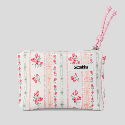 Floral Print Zipper Storage Pouches
