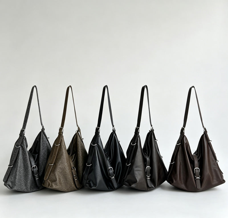 Gathered Ring Hobo Bag