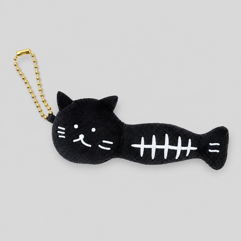 Cat Shape Plush Keychain Bag Charm