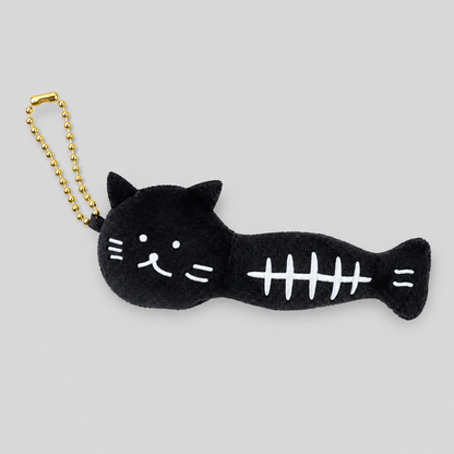 Cat Shape Plush Keychain Bag Charm