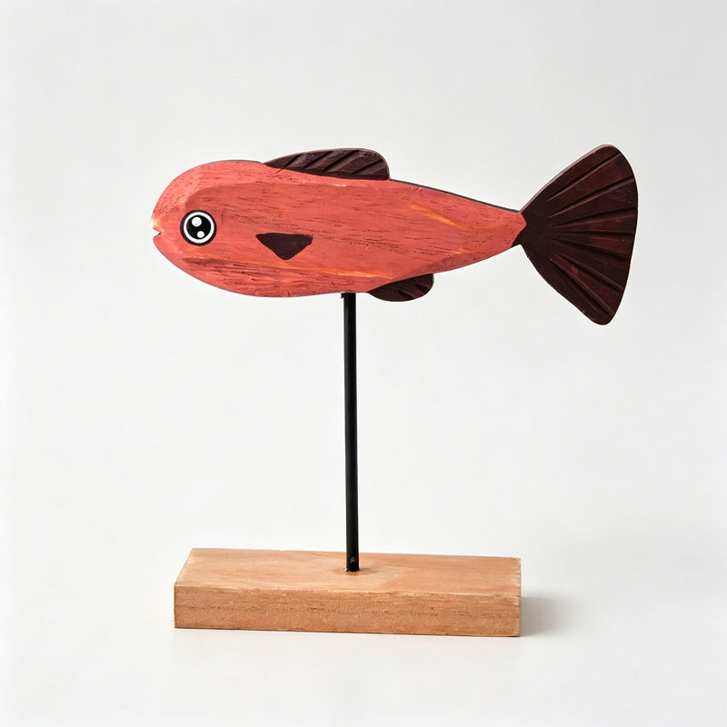Wooden Fish Tabletop Figurine