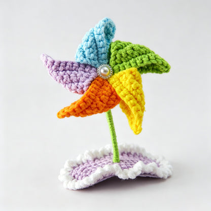 Pinwheel Crochet Hair Clip