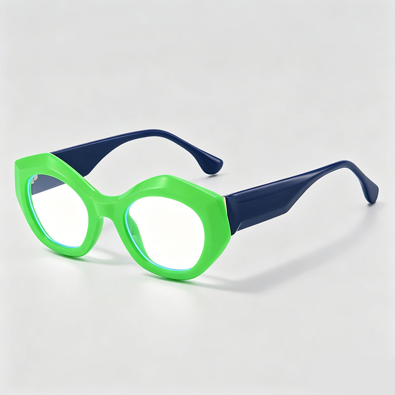 Irregular Polygon Tortoiseshell Frame Trendy Cat Eye Sunglasses