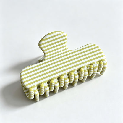 Stripe Polka‑Dot Hair Claw Clip